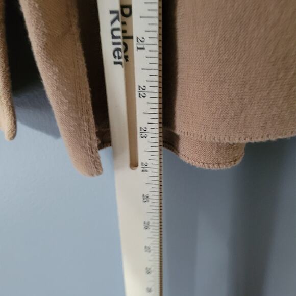 J Jill Sweater Size 1X Cozy Tan Crew Neck Slub Knit Casual Womens Long Sleeve - Picture 6 of 10